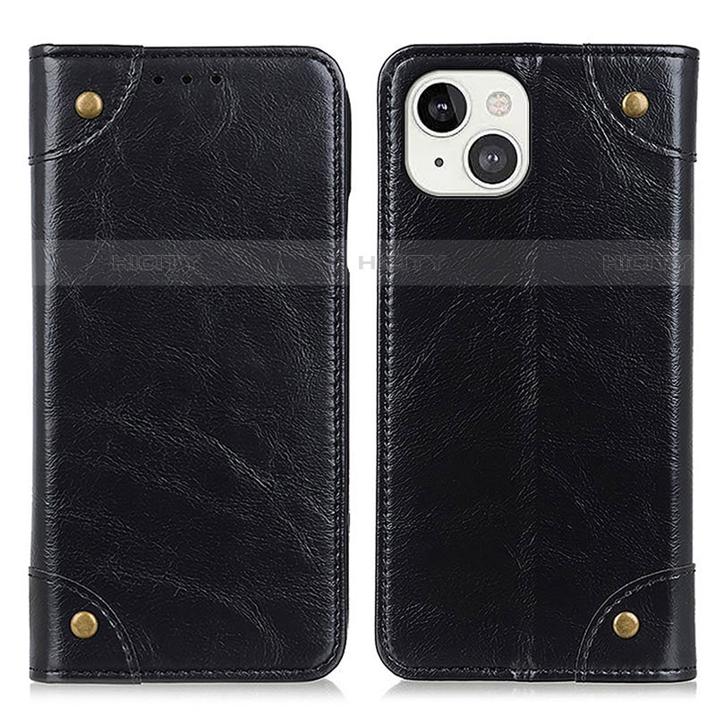 Coque Portefeuille Livre Cuir Etui Clapet T08 pour Apple iPhone 13 Noir Plus