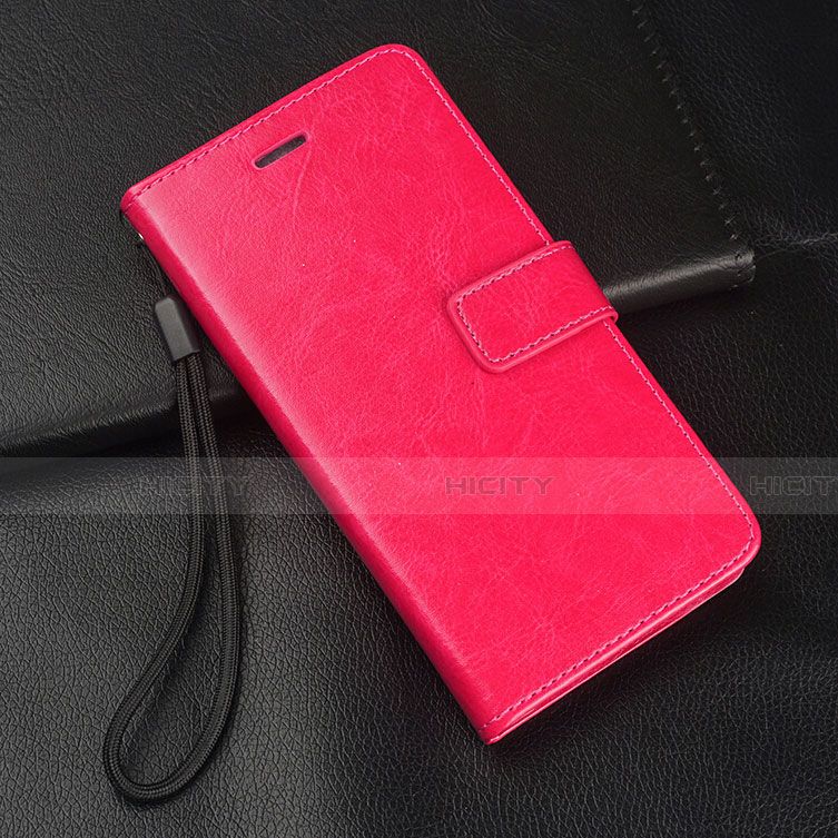 Coque Portefeuille Livre Cuir Etui Clapet T08 pour Huawei P20 Lite (2019) Rose Rouge Plus