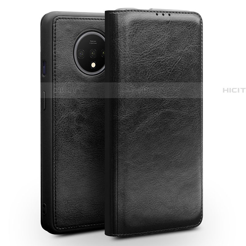 Coque Portefeuille Livre Cuir Etui Clapet T08 pour OnePlus 7T Noir Plus