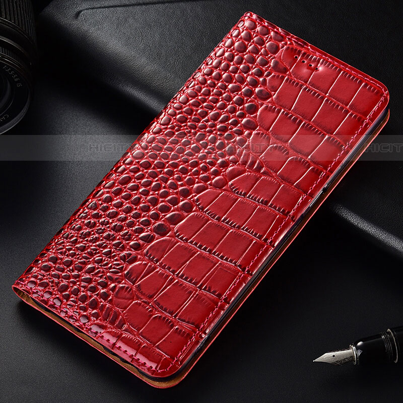 Coque Portefeuille Livre Cuir Etui Clapet T08 pour OnePlus 7T Pro Rouge Plus