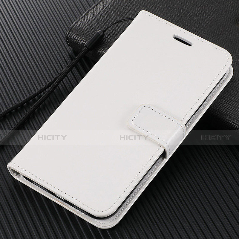 Coque Portefeuille Livre Cuir Etui Clapet T08 pour Oppo Find X2 Blanc Plus