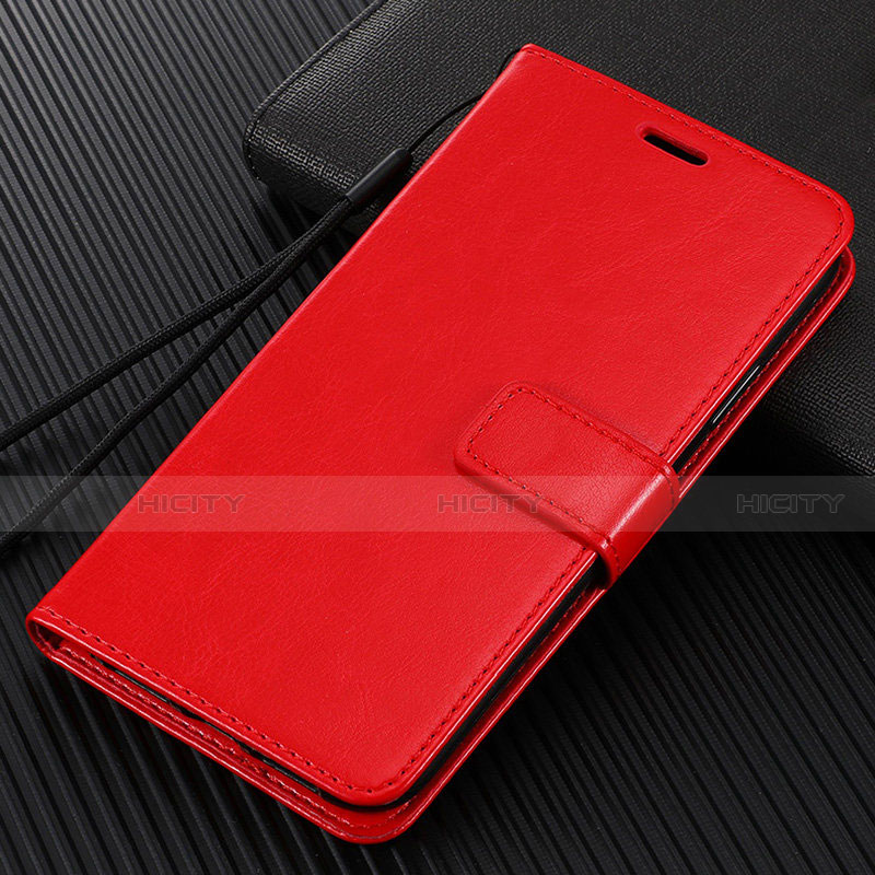 Coque Portefeuille Livre Cuir Etui Clapet T08 pour Oppo Find X2 Rouge Plus