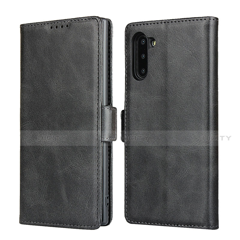 Coque Portefeuille Livre Cuir Etui Clapet T08 pour Samsung Galaxy Note 10 5G Noir Plus