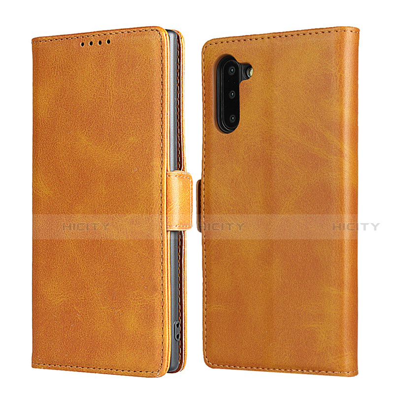 Coque Portefeuille Livre Cuir Etui Clapet T08 pour Samsung Galaxy Note 10 Orange Plus