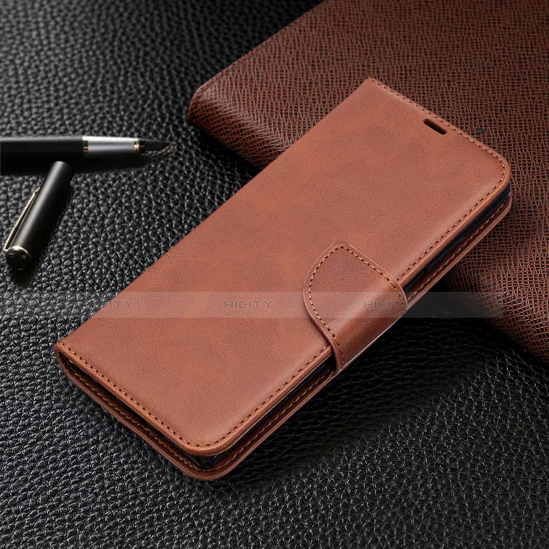 Coque Portefeuille Livre Cuir Etui Clapet T08 pour Samsung Galaxy Note 20 5G Marron Plus