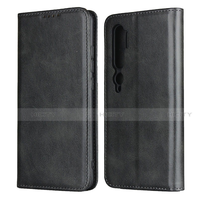 Coque Portefeuille Livre Cuir Etui Clapet T08 pour Xiaomi Mi Note 10 Pro Noir Plus