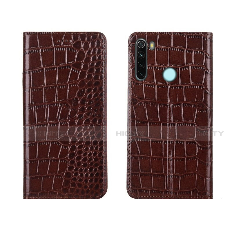 Coque Portefeuille Livre Cuir Etui Clapet T08 pour Xiaomi Redmi Note 8 Marron Plus