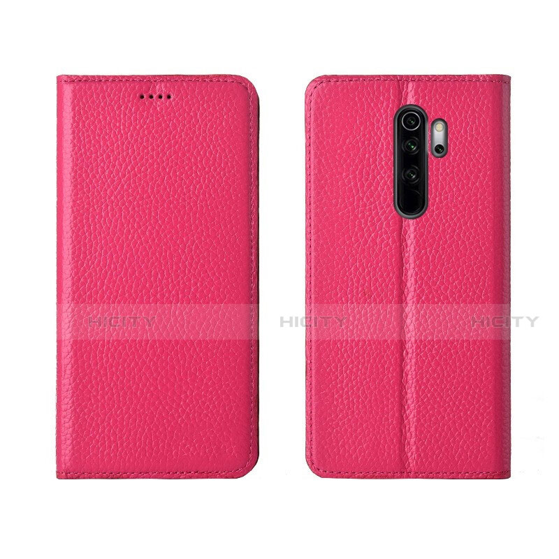 Coque Portefeuille Livre Cuir Etui Clapet T08 pour Xiaomi Redmi Note 8 Pro Rose Rouge Plus