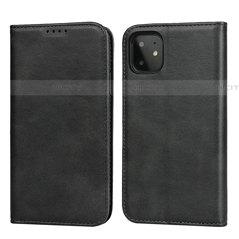 Coque Portefeuille Livre Cuir Etui Clapet T09 pour Apple iPhone 11 Noir Plus