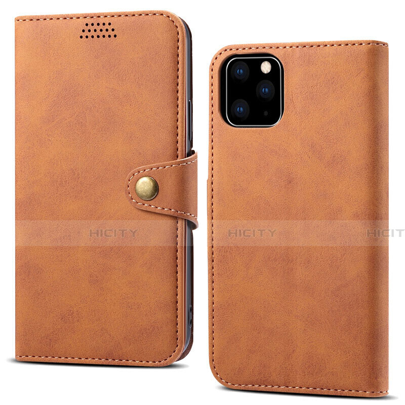 Coque Portefeuille Livre Cuir Etui Clapet T09 pour Apple iPhone 11 Pro Orange Plus