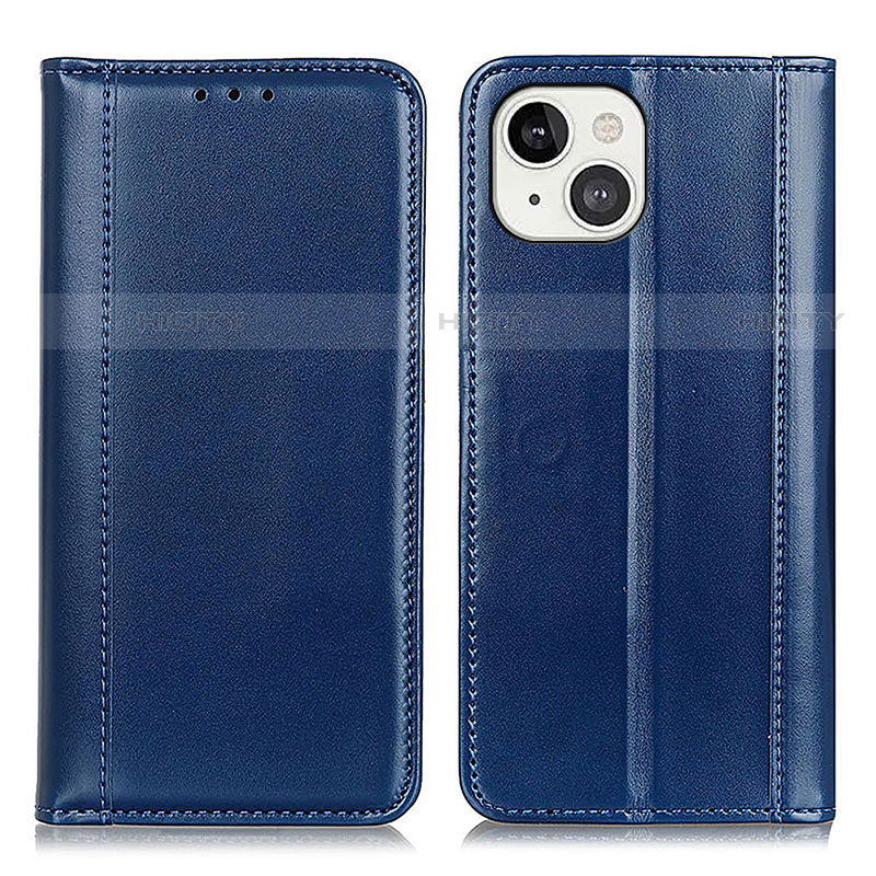 Coque Portefeuille Livre Cuir Etui Clapet T09 pour Apple iPhone 14 Plus Bleu Plus