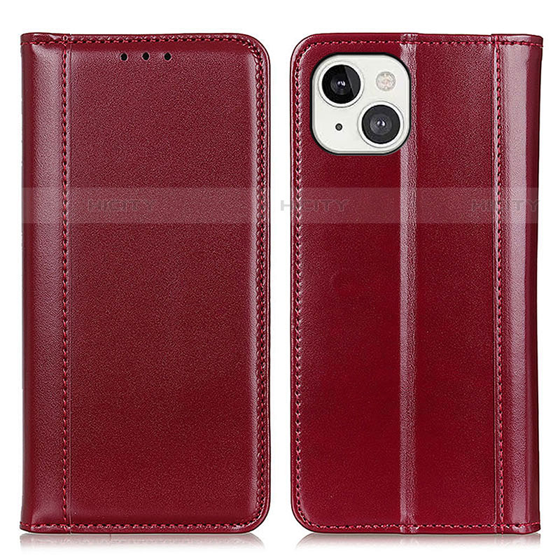 Coque Portefeuille Livre Cuir Etui Clapet T09 pour Apple iPhone 14 Plus Rouge Plus