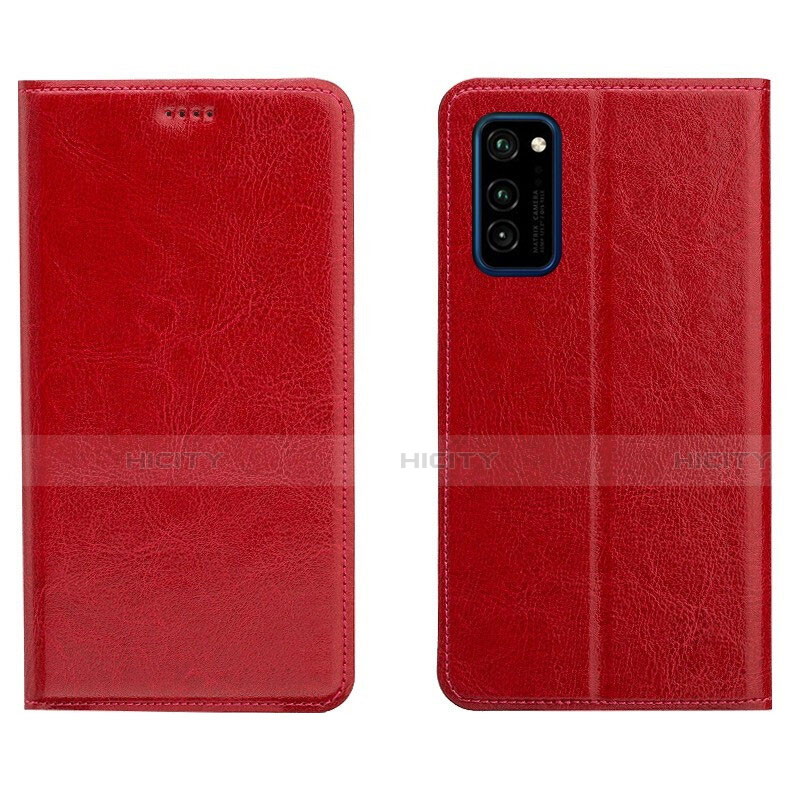 Coque Portefeuille Livre Cuir Etui Clapet T09 pour Huawei Honor V30 Pro 5G Rouge Plus