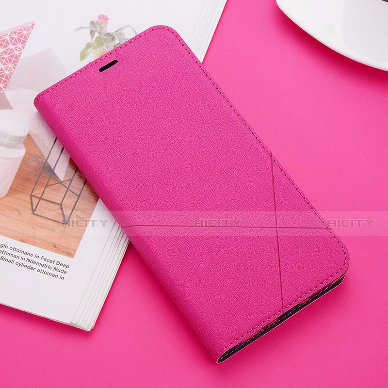 Coque Portefeuille Livre Cuir Etui Clapet T09 pour Huawei Mate 20 Rose Rouge Plus