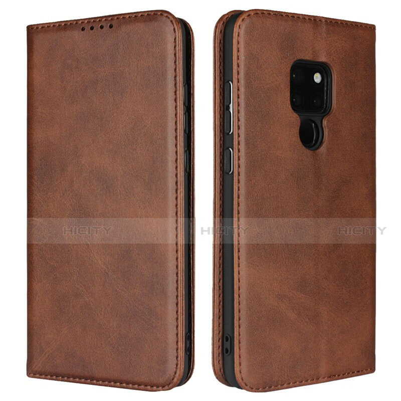 Coque Portefeuille Livre Cuir Etui Clapet T09 pour Huawei Mate 20 X 5G Marron Plus