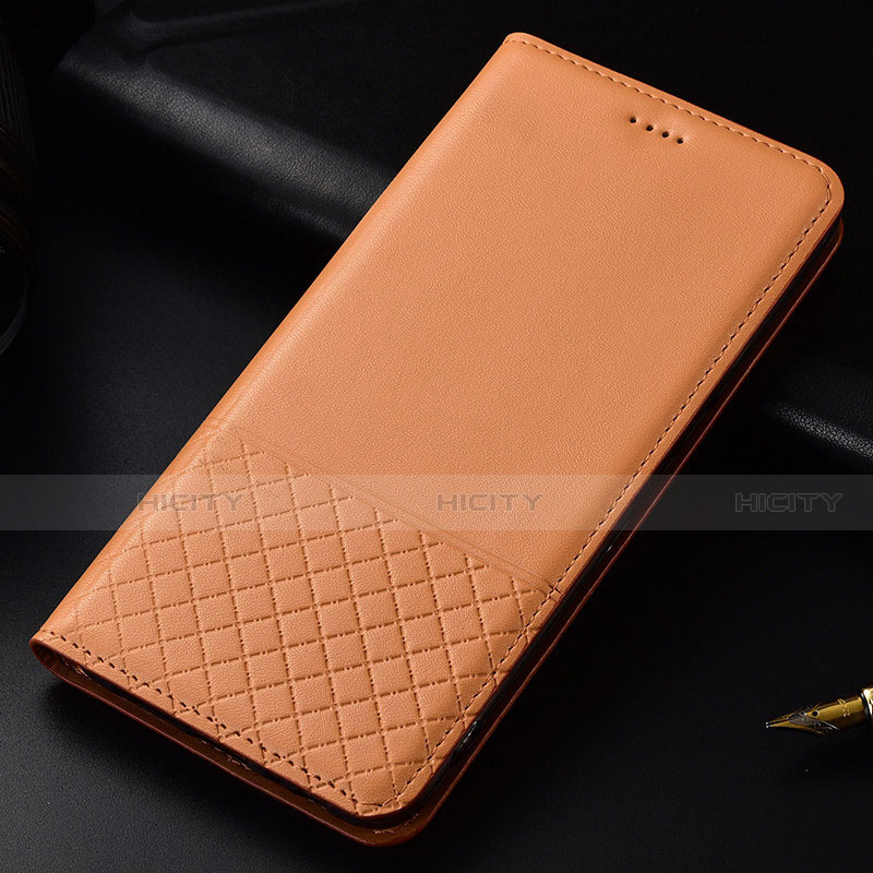 Coque Portefeuille Livre Cuir Etui Clapet T09 pour Huawei P30 Orange Plus