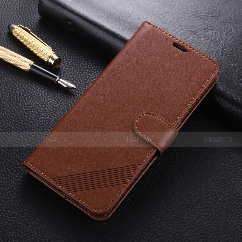 Coque Portefeuille Livre Cuir Etui Clapet T09 pour Oppo Find X2 Marron Plus