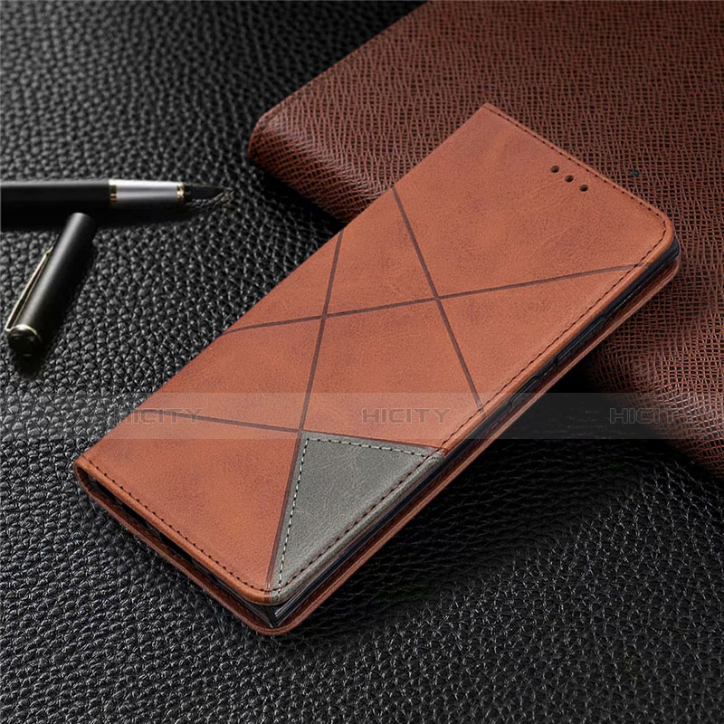 Coque Portefeuille Livre Cuir Etui Clapet T09 pour Samsung Galaxy Note 20 Ultra 5G Marron Plus