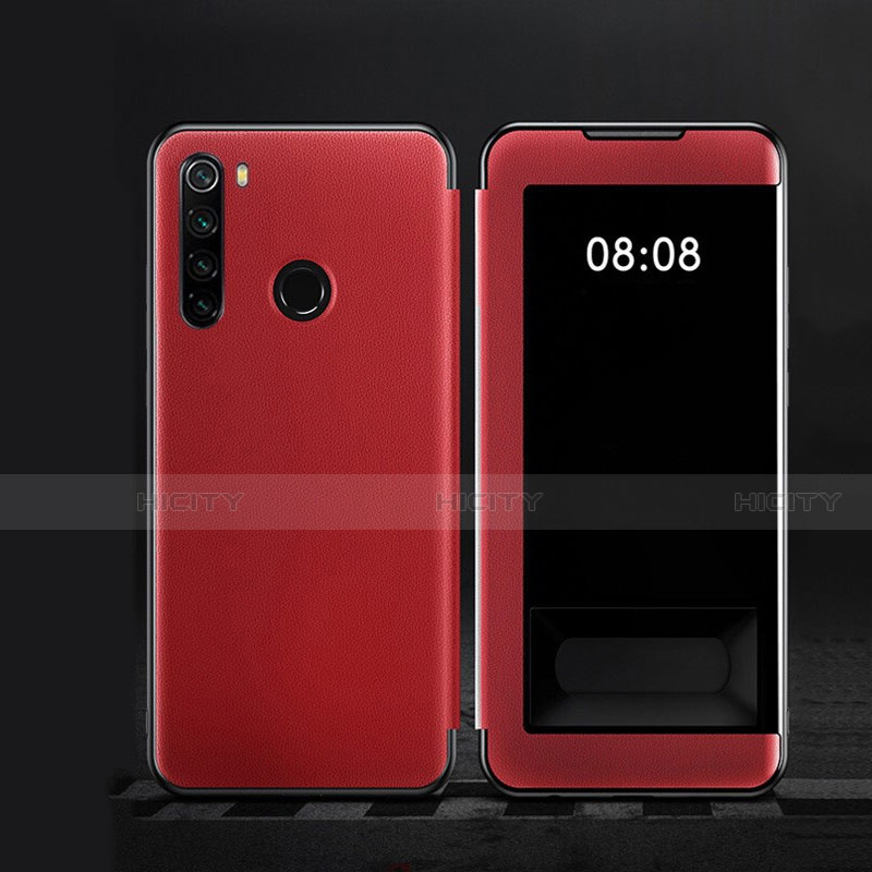 Coque Portefeuille Livre Cuir Etui Clapet T09 pour Xiaomi Redmi Note 8 (2021) Rouge Plus