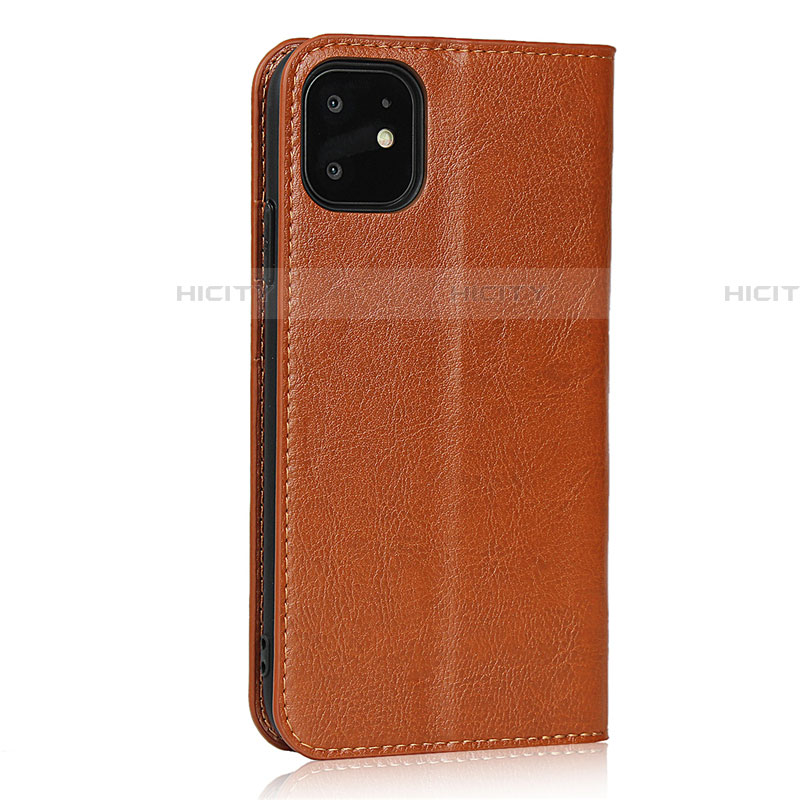 Coque Portefeuille Livre Cuir Etui Clapet T10 pour Apple iPhone 11 Orange Plus