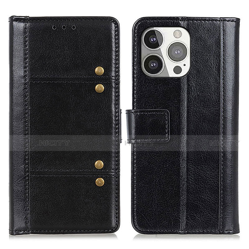 Coque Portefeuille Livre Cuir Etui Clapet T10 pour Apple iPhone 14 Pro Noir Plus