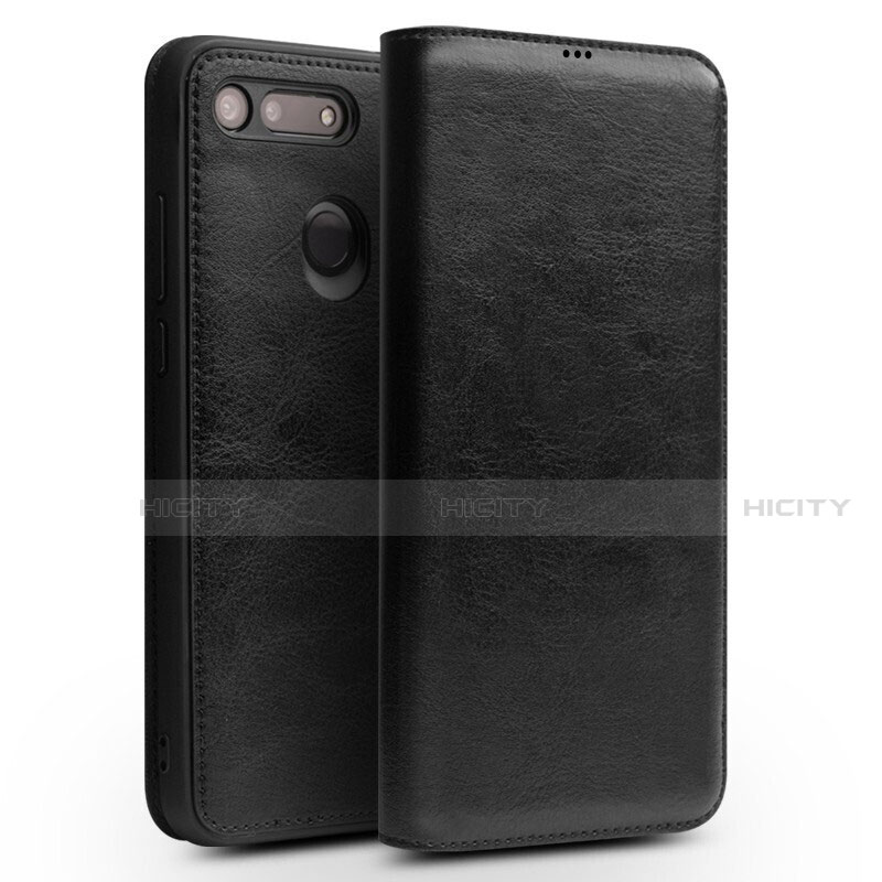 Coque Portefeuille Livre Cuir Etui Clapet T10 pour Huawei Honor V20 Noir Plus