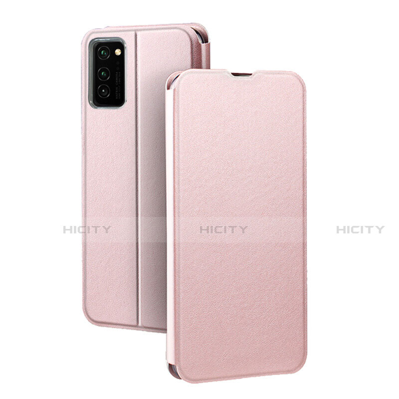 Coque Portefeuille Livre Cuir Etui Clapet T10 pour Huawei Honor V30 Pro 5G Or Rose Plus