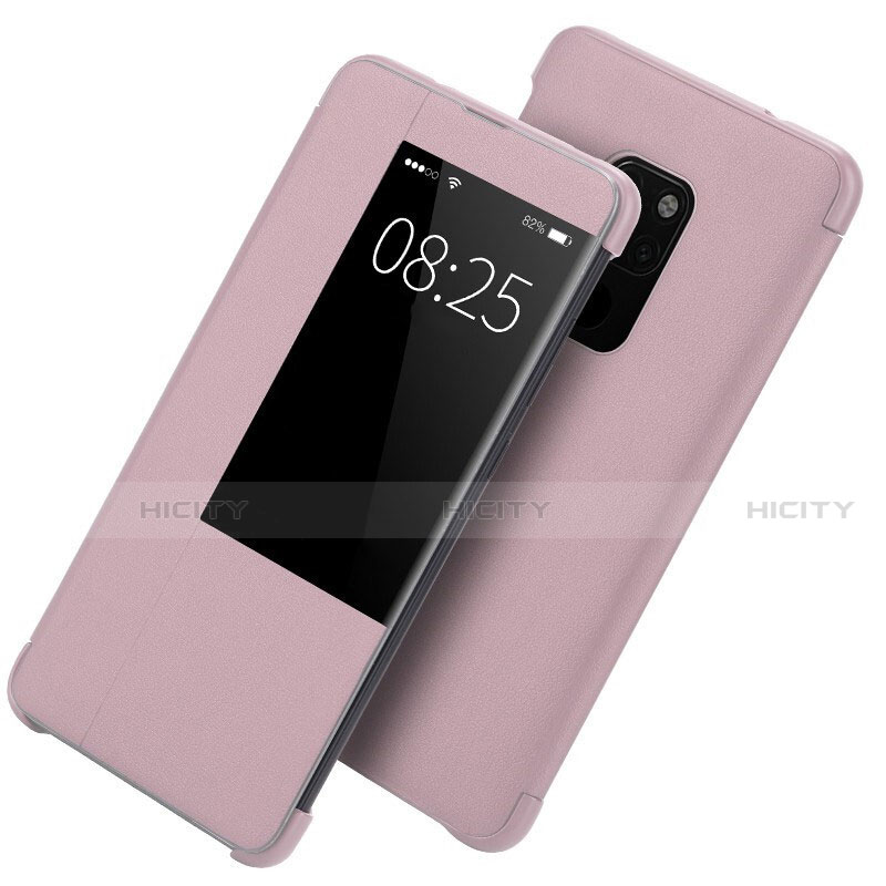 Coque Portefeuille Livre Cuir Etui Clapet T10 pour Huawei Mate 20 X 5G Or Rose Plus