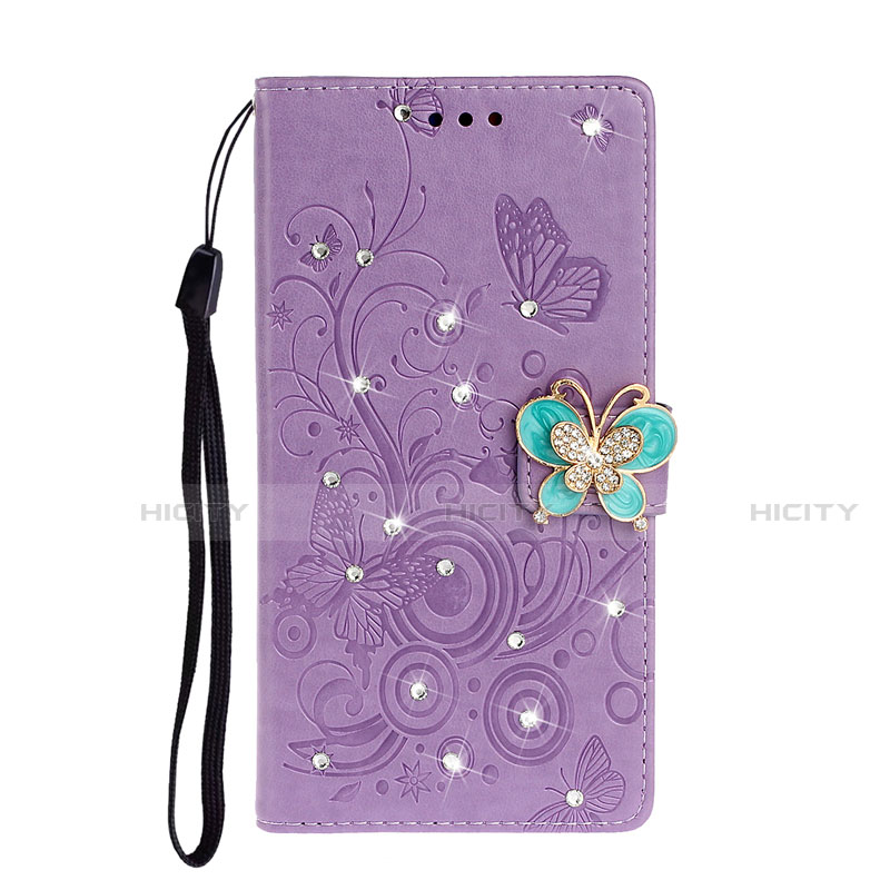 Coque Portefeuille Livre Cuir Etui Clapet T10 pour Huawei P40 Pro Violet Plus