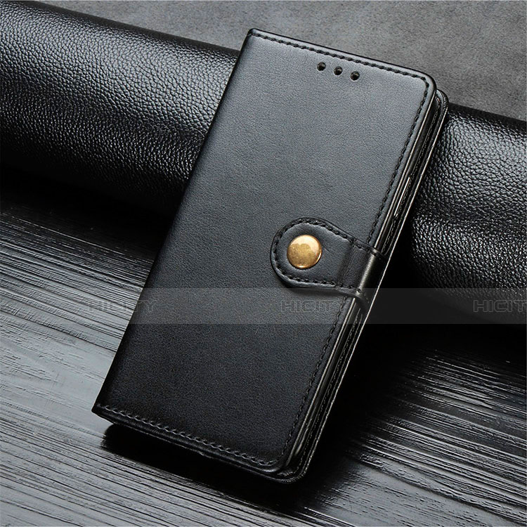 Coque Portefeuille Livre Cuir Etui Clapet T10 pour Oppo F15 Noir Plus