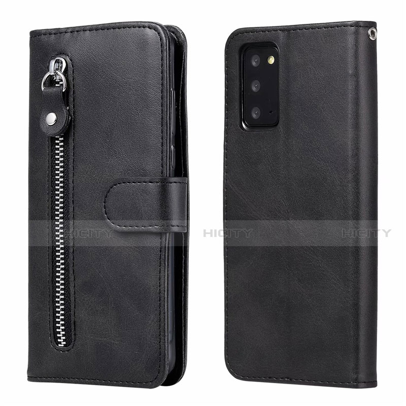 Coque Portefeuille Livre Cuir Etui Clapet T10 pour Samsung Galaxy Note 20 5G Noir Plus