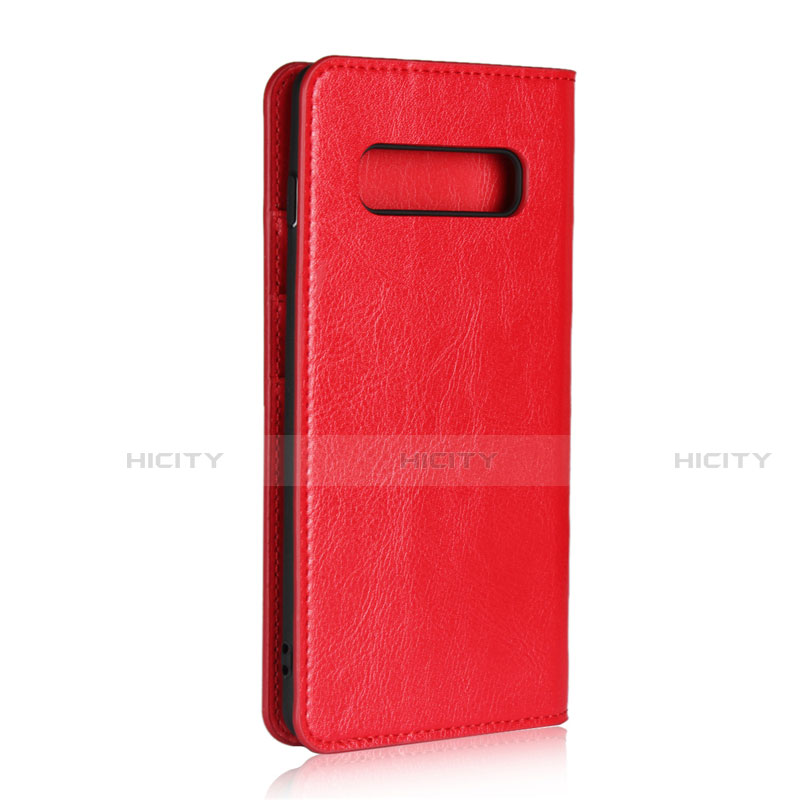 Coque Portefeuille Livre Cuir Etui Clapet T10 pour Samsung Galaxy S10 Plus Rouge Plus