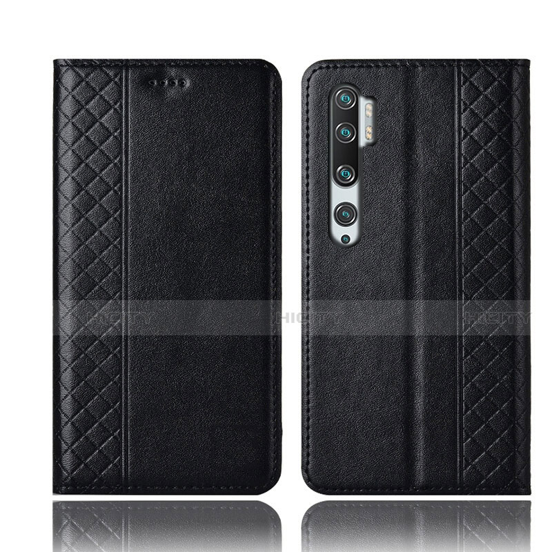 Coque Portefeuille Livre Cuir Etui Clapet T10 pour Xiaomi Mi Note 10 Pro Noir Plus