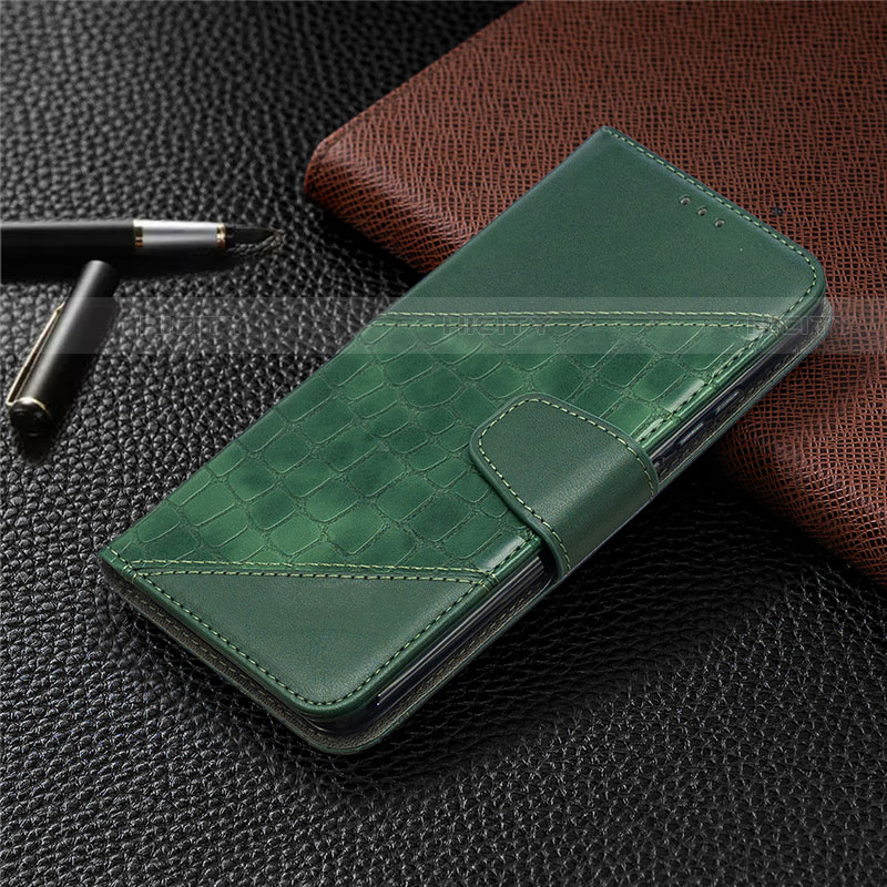 Coque Portefeuille Livre Cuir Etui Clapet T10 pour Xiaomi Redmi 9A Vert Plus