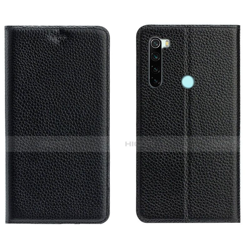 Coque Portefeuille Livre Cuir Etui Clapet T10 pour Xiaomi Redmi Note 8 (2021) Noir Plus