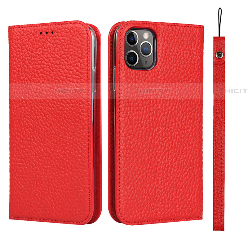 Coque Portefeuille Livre Cuir Etui Clapet T11 pour Apple iPhone 11 Pro Max Rouge Plus