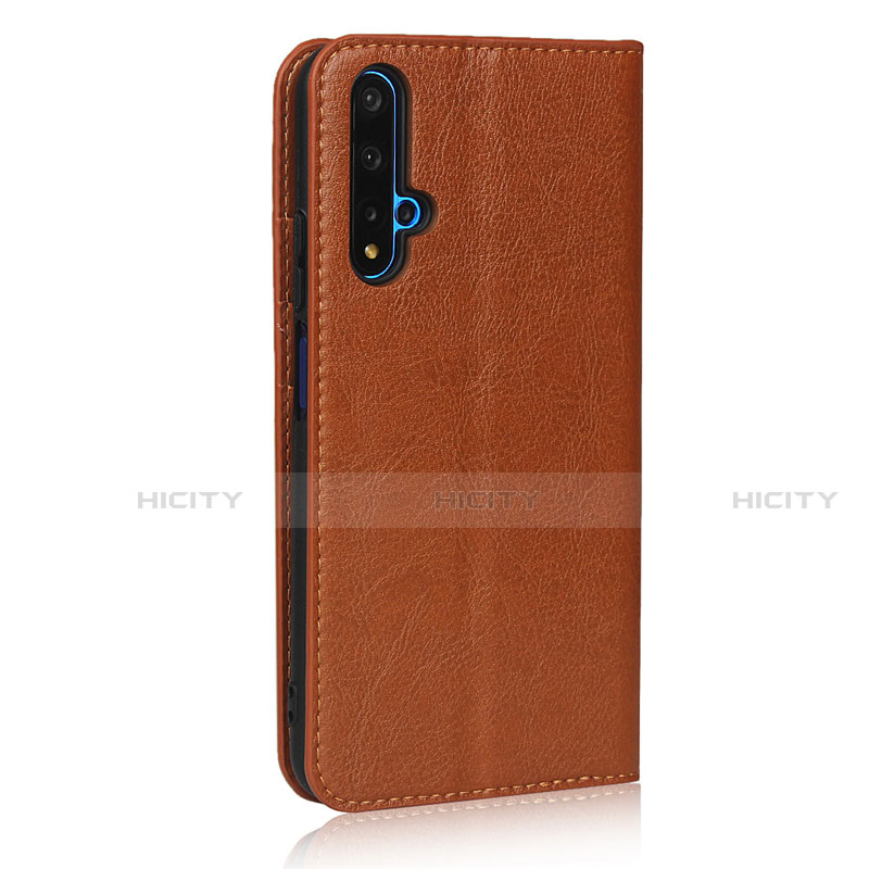 Coque Portefeuille Livre Cuir Etui Clapet T11 pour Huawei Honor 20 Orange Plus