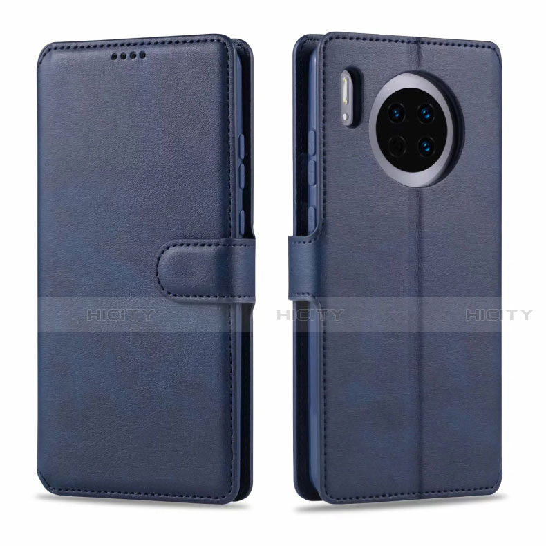 Coque Portefeuille Livre Cuir Etui Clapet T11 pour Huawei Mate 30 5G Bleu Plus