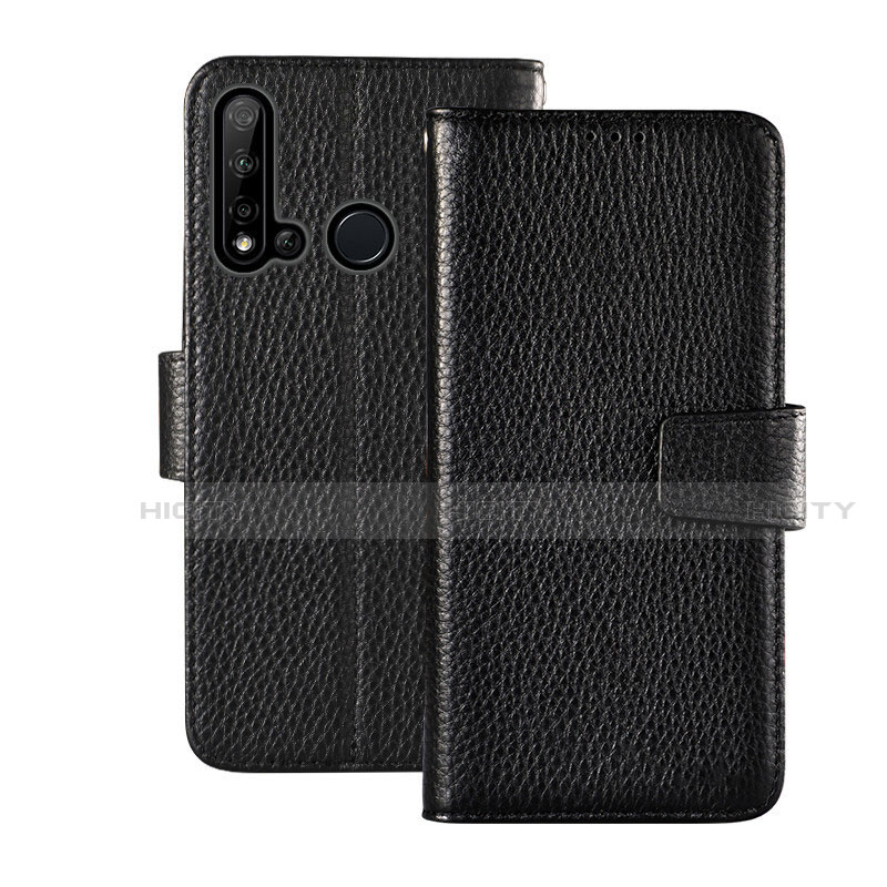 Coque Portefeuille Livre Cuir Etui Clapet T11 pour Huawei Nova 5i Noir Plus