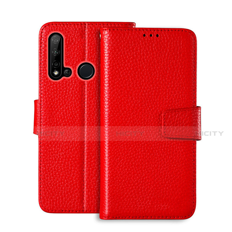 Coque Portefeuille Livre Cuir Etui Clapet T11 pour Huawei P20 Lite (2019) Rouge Plus