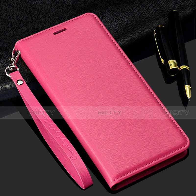 Coque Portefeuille Livre Cuir Etui Clapet T11 pour Samsung Galaxy Note 20 5G Rose Rouge Plus