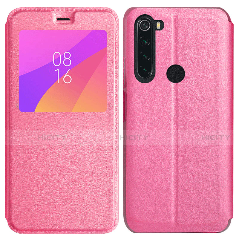 Coque Portefeuille Livre Cuir Etui Clapet T11 pour Xiaomi Redmi Note 8 (2021) Rose Plus