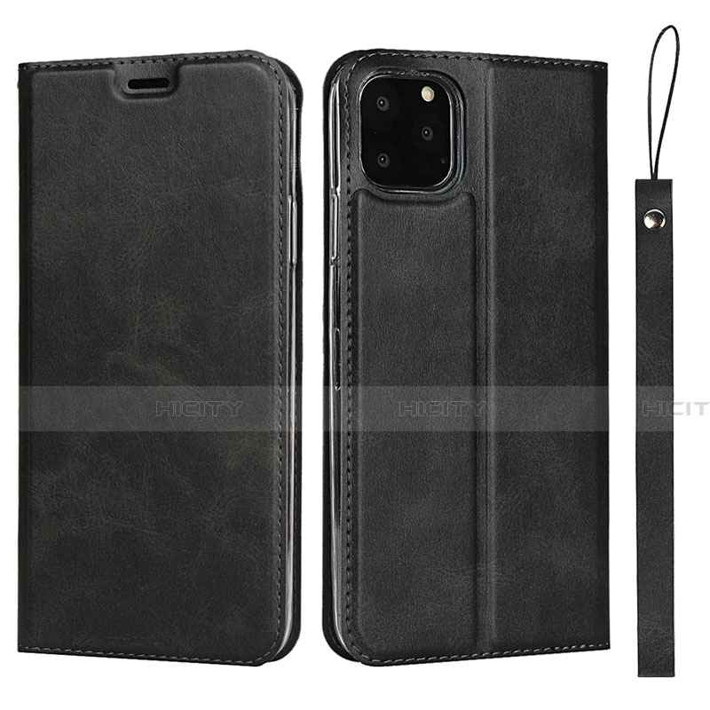 Coque Portefeuille Livre Cuir Etui Clapet T12 pour Apple iPhone 11 Pro Noir Plus