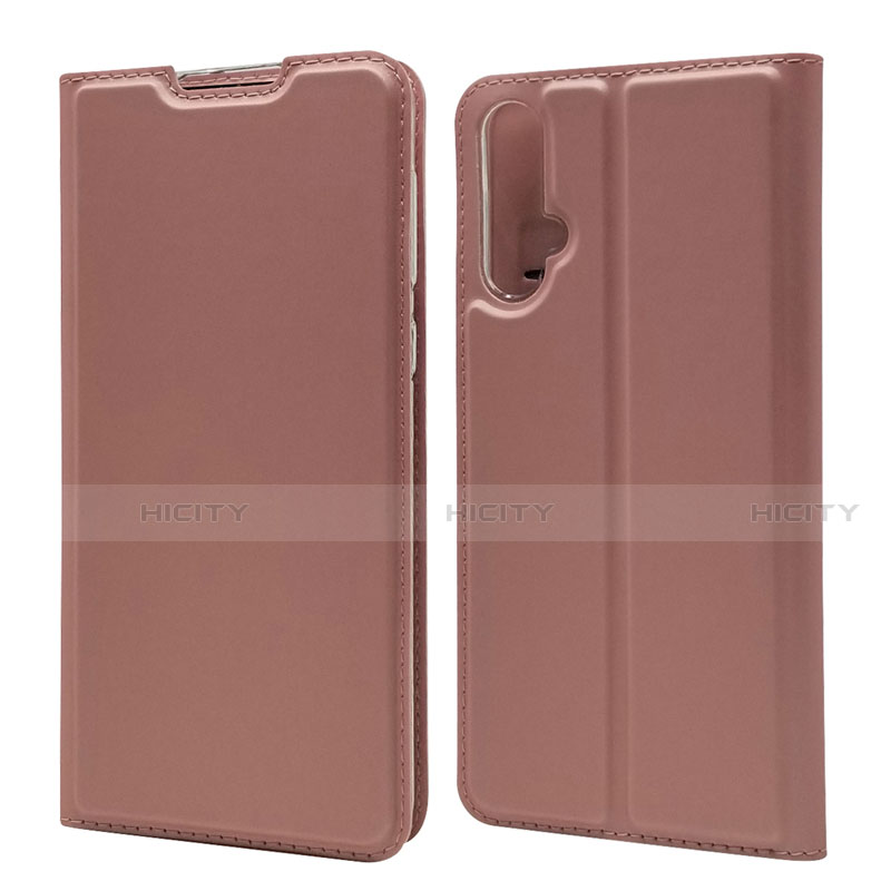 Coque Portefeuille Livre Cuir Etui Clapet T12 pour Huawei Nova 5 Pro Or Rose Plus