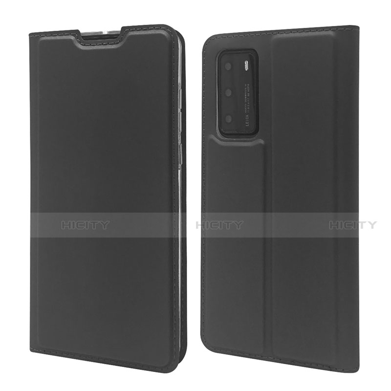 Coque Portefeuille Livre Cuir Etui Clapet T12 pour Huawei P40 Noir Plus