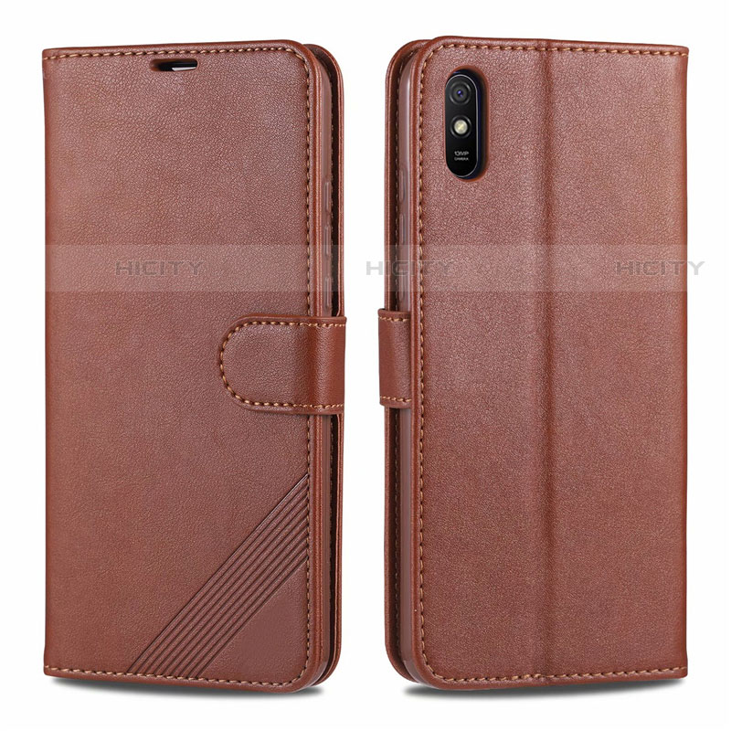 Coque Portefeuille Livre Cuir Etui Clapet T12 pour Xiaomi Redmi 9i Marron Plus