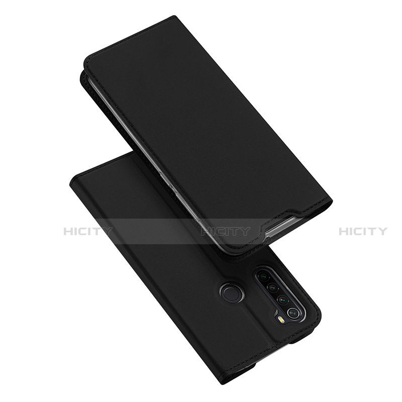 Coque Portefeuille Livre Cuir Etui Clapet T12 pour Xiaomi Redmi Note 8 (2021) Noir Plus