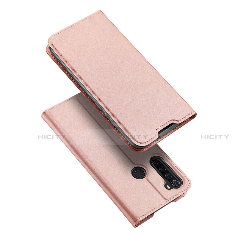 Coque Portefeuille Livre Cuir Etui Clapet T12 pour Xiaomi Redmi Note 8 (2021) Or Rose Plus