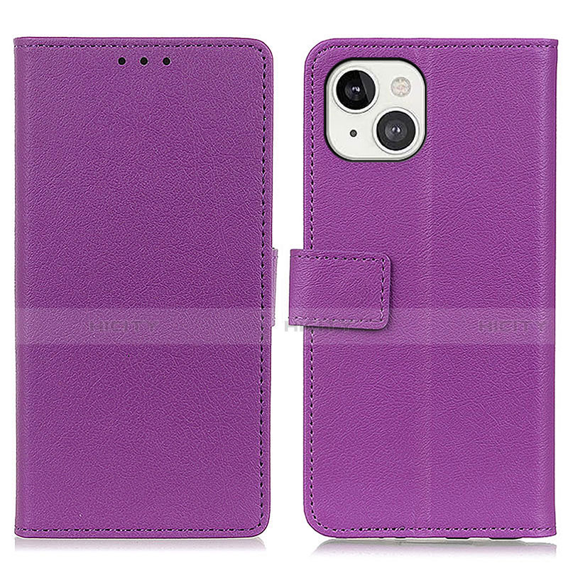 Coque Portefeuille Livre Cuir Etui Clapet T14 pour Apple iPhone 13 Violet Plus