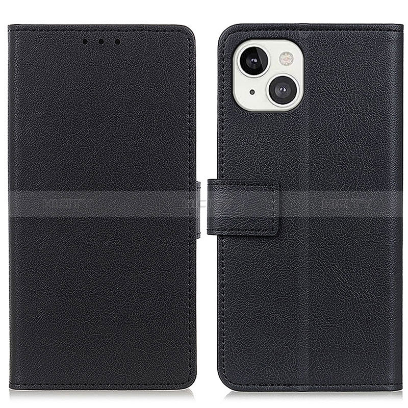 Coque Portefeuille Livre Cuir Etui Clapet T14 pour Apple iPhone 15 Noir Plus